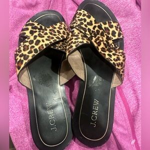 J crew cheetah slide sz 7